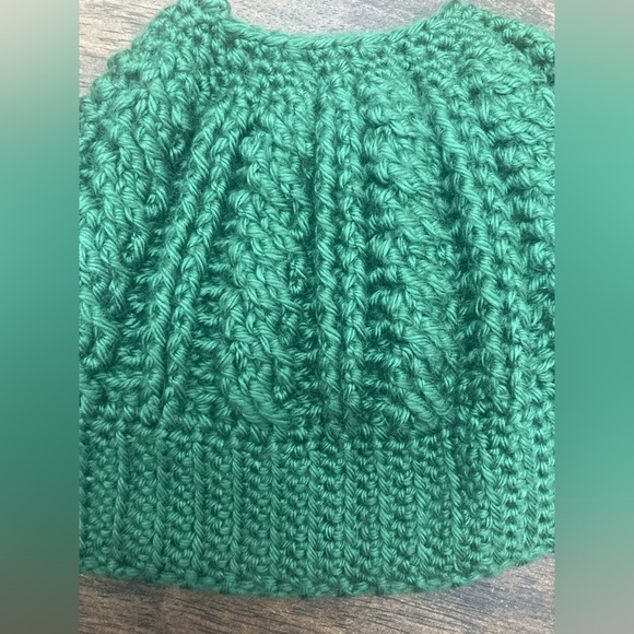 Handmade Crochet Bun Hat - Picture 4 of 6